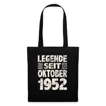 Oktober 1952 Legende seit 71 Jahren Mann Frau - Stoffbeutel - Schwarz - Vorne