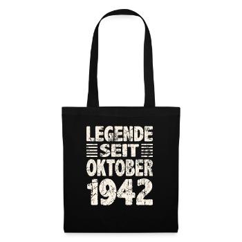 Oktober 1942 Legende seit 81 Jahren Mann Frau - Stoffbeutel - Schwarz - Vorne