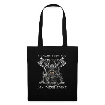 Walhalla Erbe Geschenk für Wikinger Fans - Stoffbeutel - Schwarz - Vorne