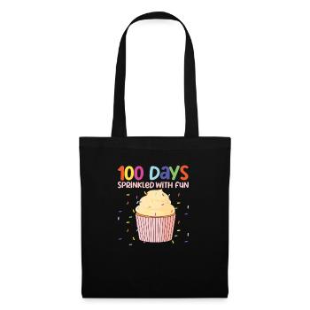 100 jours saupoudrés de cupcakes amusants professeur étudiant - Sac en tissu - noir - Devant