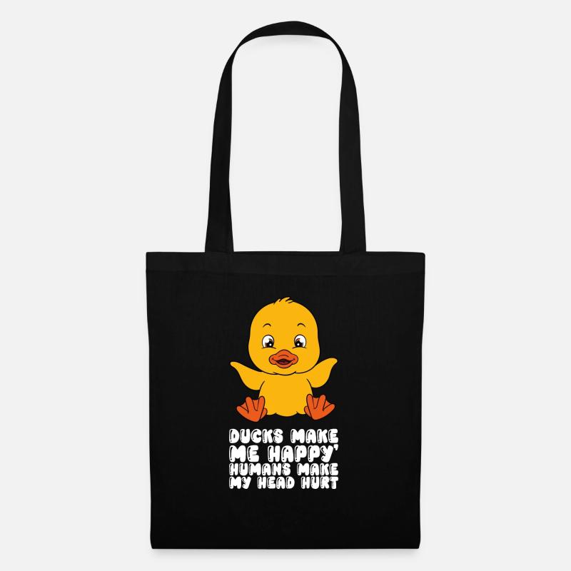Funny Duck Cute Ducks - Tote Bag - black