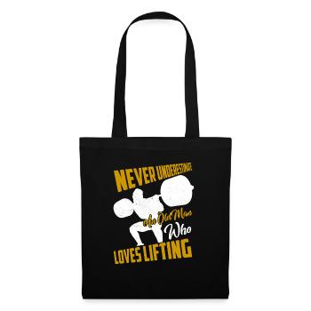 Never Underestimate An Old Man Who Loves Lifting T - Tote Bag - black - Front