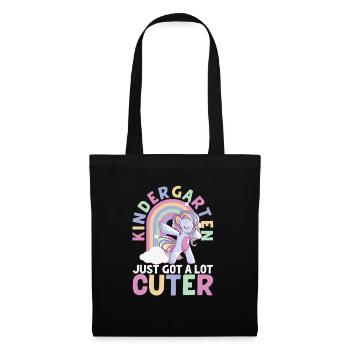 La maternelle est devenue une jolie licorne à pois 100e - Sac en tissu - noir - Devant