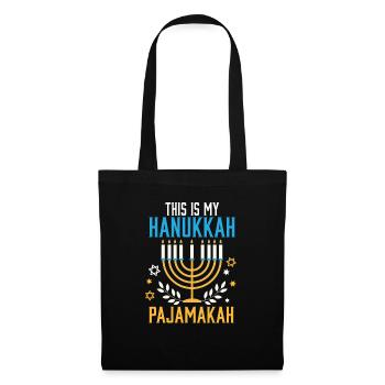 Jewish This Is My Hanukkah Pajamakah Matching - Tote Bag - black - Front