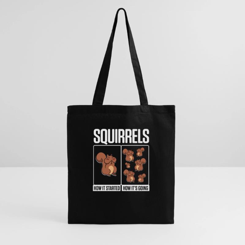 Funny Squirrels How It Started How It's Going Fore Tote Bag