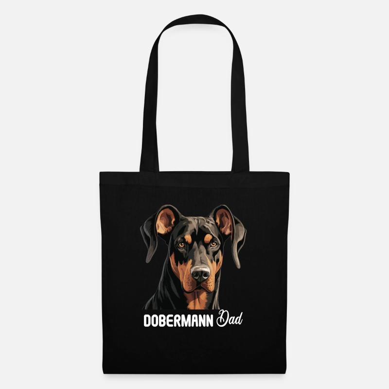Hund Dobermann - Stoffbeutel - Schwarz