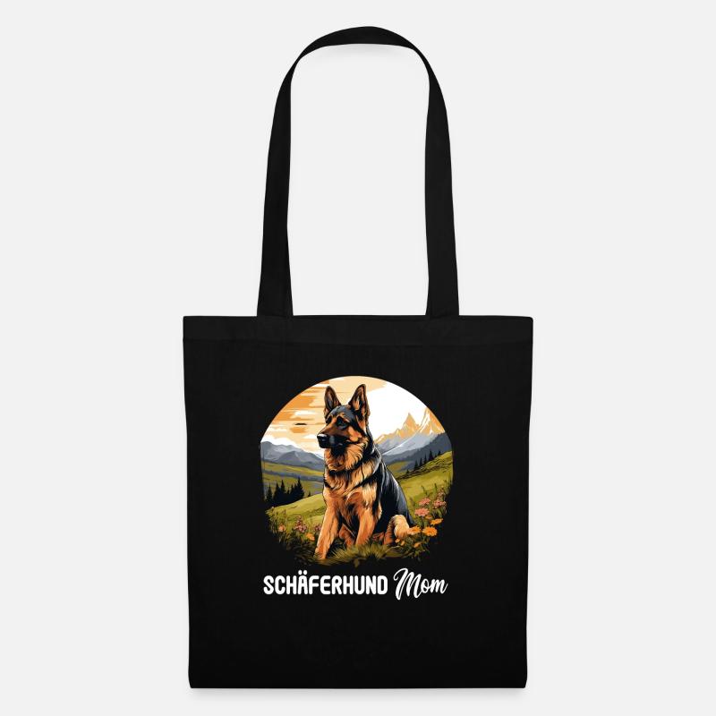 Hund Schäferhund - Stoffbeutel - Schwarz