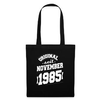 November 1985 Original seit 38 Jahren Mann Frau - Stoffbeutel - Schwarz - Vorne