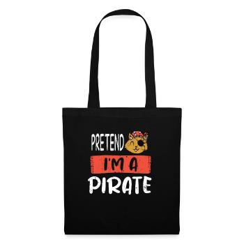Pretend I'm A Pirate Cat Pirate Funny - Tote Bag - black - Front