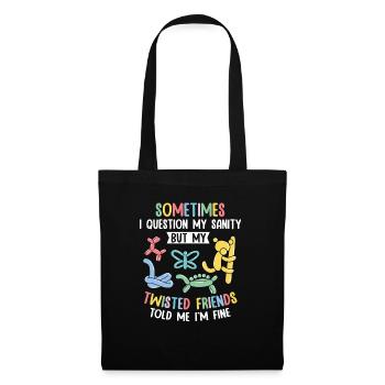 Balloon Animal Party Balloon Artist - Tote Bag - black - Front