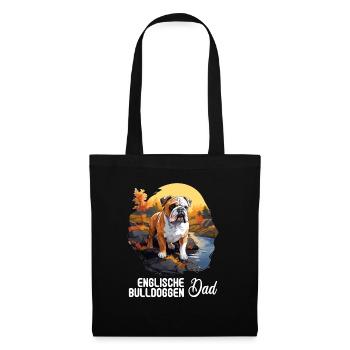 Chien Bouledogue anglais - Sac en tissu - noir - Devant