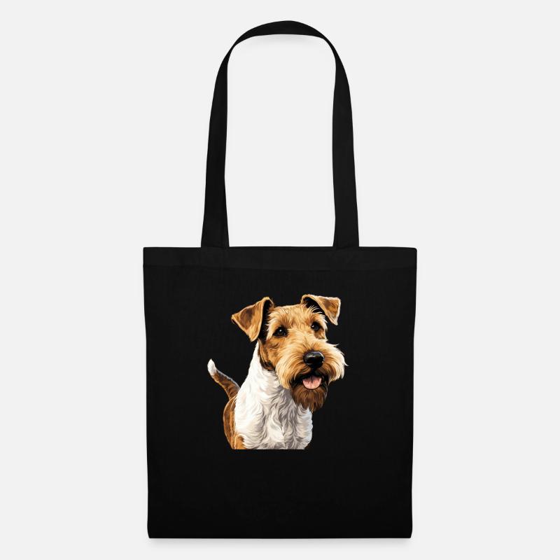 Chien Fox Terrier - Sac en tissu - noir