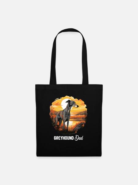 Hund Greyhound - Stoffbeutel - Schwarz