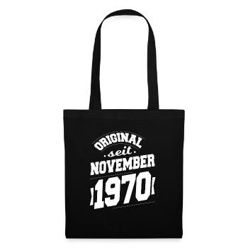 November 1970 Original seit 53 Jahren Mann Frau - Stoffbeutel - Schwarz - Vorne