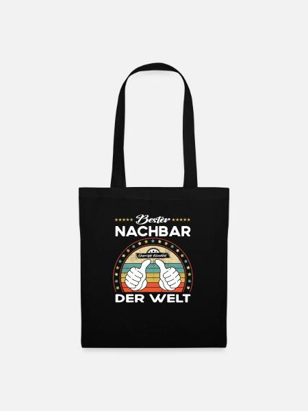 Bester nachbar der Welt - Stoffbeutel - Schwarz