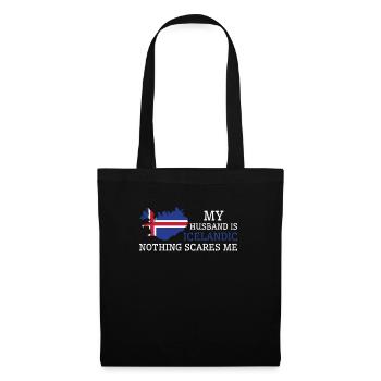 Rien ne me fait peur Ma femme est islandaise - Sac en tissu - noir - Devant