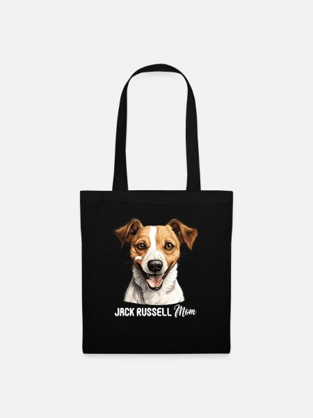 Hund Jack Russell - Stoffbeutel - Schwarz