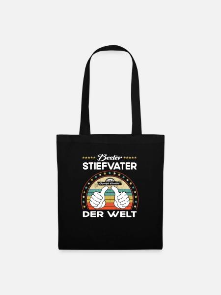 Bester stiefvater der Welt - Stoffbeutel - Schwarz