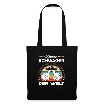 Bester schwager der Welt - Stoffbeutel - Schwarz - Vorne