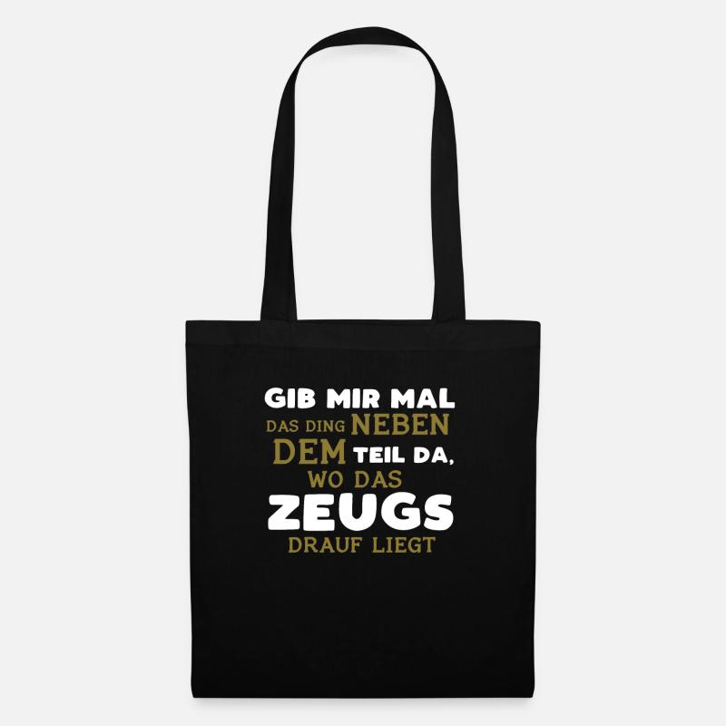 Lustiger Spruch Schwarzer Humor - Stoffbeutel - Schwarz