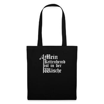 Buhurt Ritter Kettenhemd Shirt für Buhurt Fans - Stoffbeutel - Schwarz - Vorne