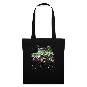 Monster Truck Christmas Cool Graphic Design - Tote Bag - black - Front