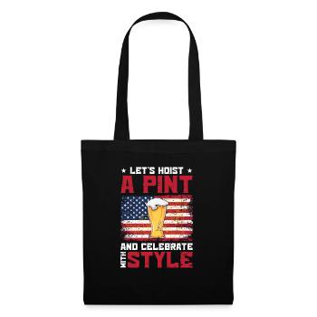 USA Independence Beer Drinking Freedom - Tote Bag - black - Front
