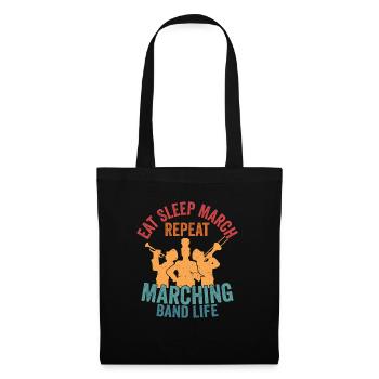 Eat Sleep March Repeat Marching Band Life Season - Tote Bag - black - Front