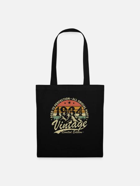 Vintage 1964 Cadeau D’anniversaire Né En 1964 - Sac en tissu - noir