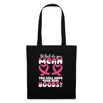 Brustkrebs-Pin Brustkrebs-Bewusstseinswoche - Stoffbeutel - Schwarz - Vorne