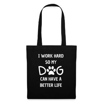 Propriétaire de chien chiens Golden Retriever Chien Chiot - Sac en tissu - noir - Devant