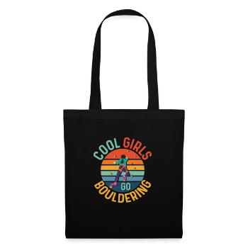 Cool Girls Go Bouldering Boulder Climbing - Stoffbeutel - Schwarz - Vorne