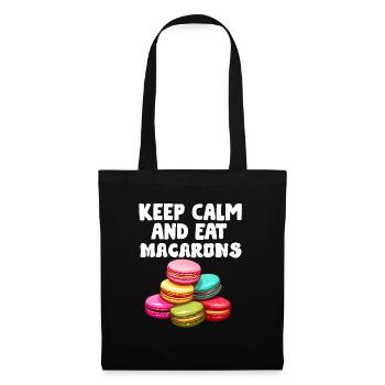 Macarons Kekse Bäcker Französisches Dessert Lustig - Stoffbeutel - Schwarz - Vorne