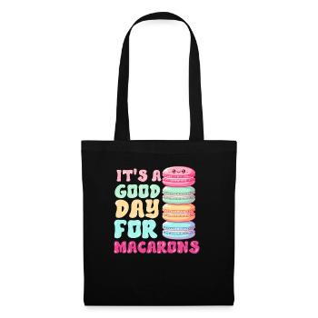 Macarons Cookies Baker French Dessert Funny - Tote Bag - black - Front