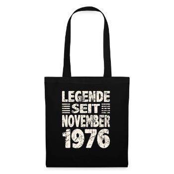 November 1976 Legende seit 47 Jahren Mann Frau - Stoffbeutel - Schwarz - Vorne