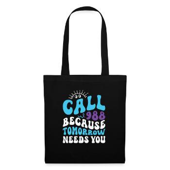 Suicide Prevention Awareness Mental Health Ribbon - Tote Bag - black - Front