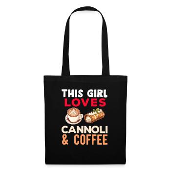 Cannoli Baker Italian Pastry Dessert Funny - Tote Bag - black - Front