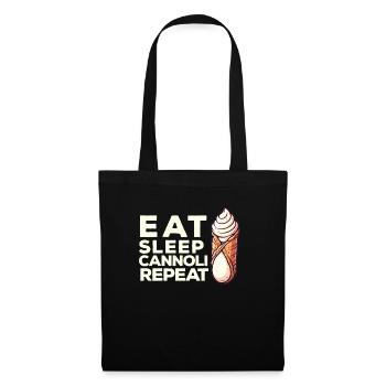 Cannoli Baker Italian Pastry Dessert Funny - Tote Bag - black - Front