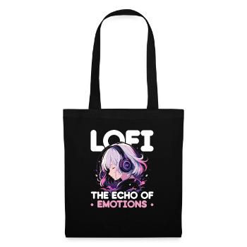 Lofi Mélomane Basse Fidélité Esthétique Japonaise - Sac en tissu - noir - Devant