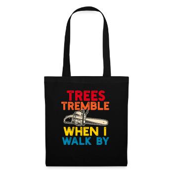 Arborist Tree Surgeon Woodworker Funny Logger - Tote Bag - black - Front