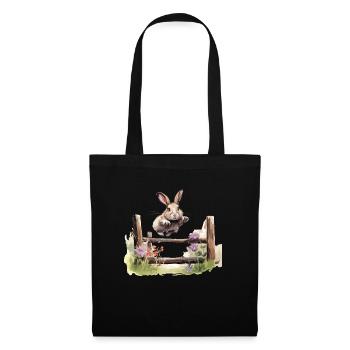 Kaninhop Découvrez le monde des sports de lapins - Sac en tissu - noir - Devant