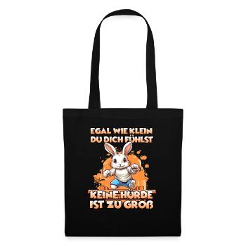 DreamyHopper Kaninhop Geschenk für Kaninchenhalter - Stoffbeutel - Schwarz - Vorne
