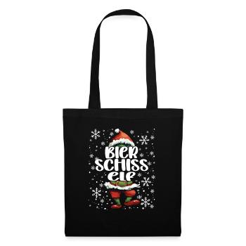 Weihnachtsoutfit Bierschiss Elf - Stoffbeutel - Schwarz - Vorne