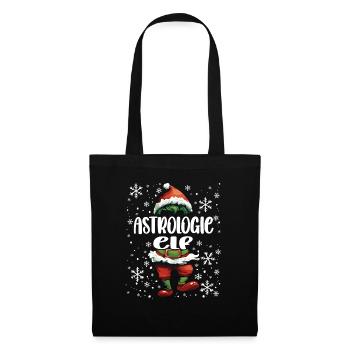 Weihnachtsoutfit Astrologie Elf - Stoffbeutel - Schwarz - Vorne