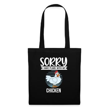 Funny Chicken Saying Chicken - Tote Bag - black - Front