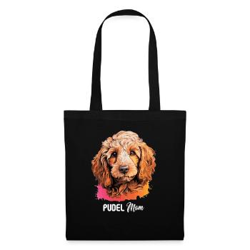 Caniche - Sac en tissu - noir - Devant