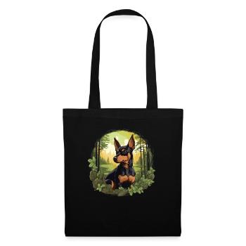 Pinscher - Sac en tissu - noir - Devant