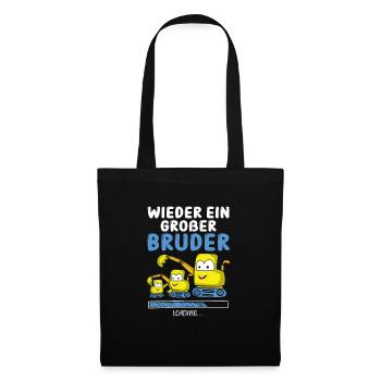 Wieder Ein Großer Bruder 2024 Ankündigung - Stoffbeutel - Schwarz - Vorne