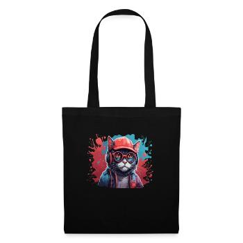 Chat Animal Art I Cool Chat Mignon - Sac en tissu - noir - Devant