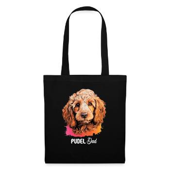 Caniche - Sac en tissu - noir - Devant